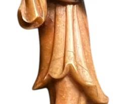 Vintage Chinese Soapstone Lady wFlowers