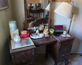 Antique wooden vanity.