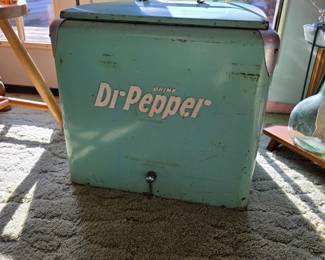 Antique Dr. Pepper Cooler