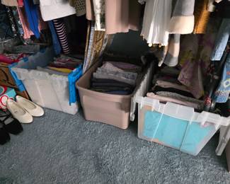 Lots of natural cotton clothing.