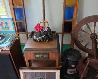 Stained glass windows.