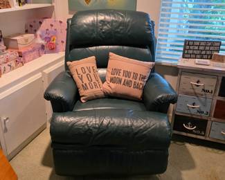 La-Z-Boy leather reclining rocking chair