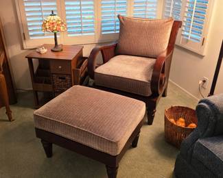 Ethan Allen chair with ottoman