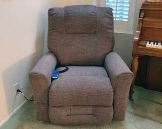 La-Z-Boy power reclining chair with massage and heat