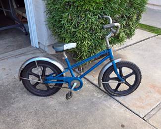 Vintage Schwinn Blue Pixie bicycle
