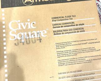 approx 500 square feet of commercial vinyl tile (sandstone)