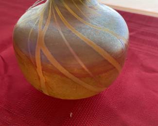 stunning glass vase, signed