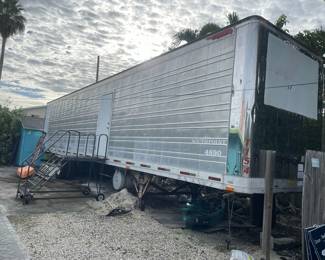 semitruck container, wired for lights and AC, about 50' long. Good for storage and available to move locally (in Marathon, Florida Keys).