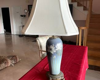 1922 rockwood lamp signed by harriet elizabeth wilcox 