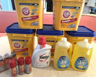 let's get clean -- laundry, dish soap, WD40 and tool oil