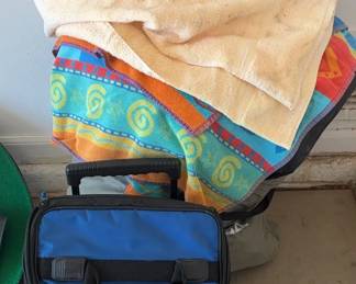 Intex Airbed W Pump, Towels, Cooler More