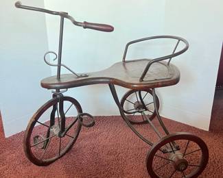 Decorative Metal Wood Tricycle