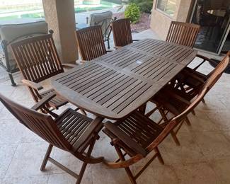 Patio Dining Table 8 Chairs