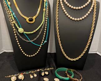 Blue, Green Gold Jewelry, Some .925 Napier, St. John More