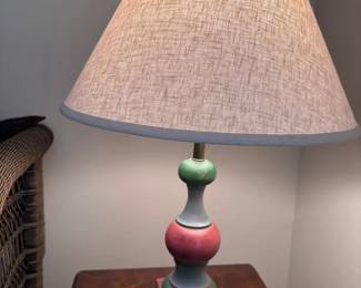 Vintage Block Country Colored 3Way Lamp