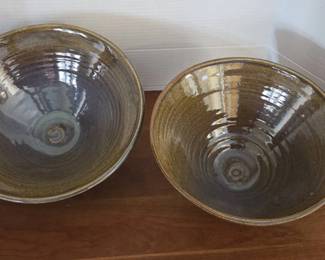 2 Handmade Pots Signed