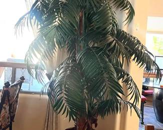 Large Potted Faux Palm Tree