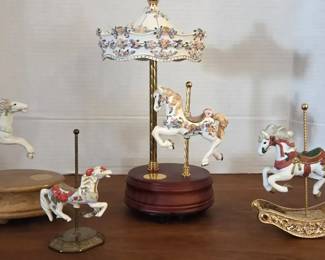 4 Carousel Horses