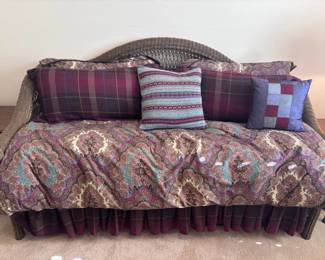 Wicker Daybed With Trundle Twin Bedding