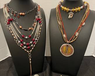 Gold Maroon Tone Jewelry