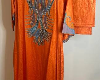 Womans Dashiki Bazin Dress Size L