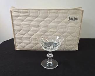 8 Gothic Champage Tall Sherbet Crystal Glasses