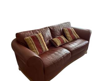 005 Natuzzi Leather Couch 85 X 35 X 35 Inches