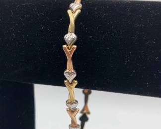  001 14K 7.25 Gold Bracelet