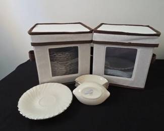 Coffee Tea Saucers And Lennox Platinum Trim Ashtrays