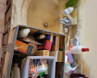 Lots of new and used bathroom products