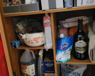 Lots of cleaning supplies