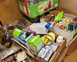 Canning jars and supplies