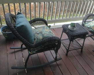 Wicker Rocking chairs and Table