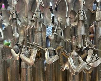 Metal musician angels in several sizes. Hark!