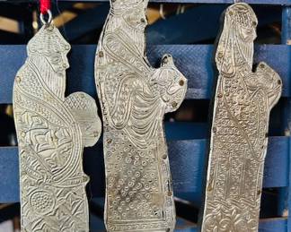 The 3 Wisemen in etchwork on metal-hang only.