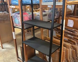Retail display shelving assortment of sizes, styles.