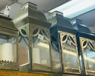 Assorted rustic lanterns.