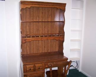 OAK BOOKCASE DESK