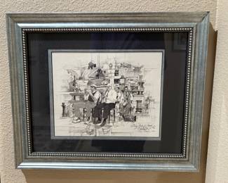 1985 New Orleans Jazz Musicians Danny Barker and Friends Print by Tommy Thompson