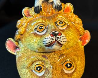 South African Lion Head Jewelry Box