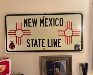 Vintage New Mexico State Line Sign