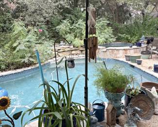 Outdoor plants, pots