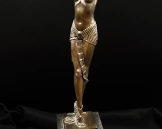 Art Deco Bronze Dancer 
In The Style of DH Chiparus
French Foundry Stamp