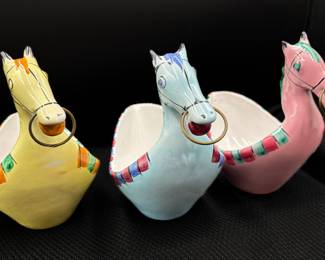 Ceramic Horse Bowls- Italy