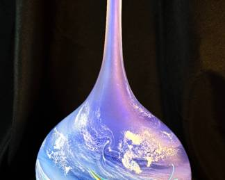 Ocean Series Blown Art Glass Sculptural Vase

