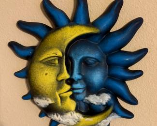 Mexican Sun and Moon Wall Sculpture 