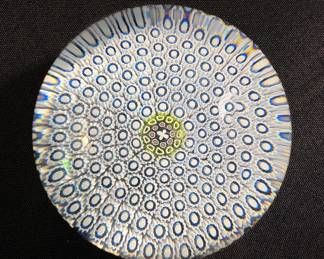 Millefiori Art Glass Paperweight 