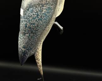 Great Blue Heron Handmade Ceramic Bird Sculpture