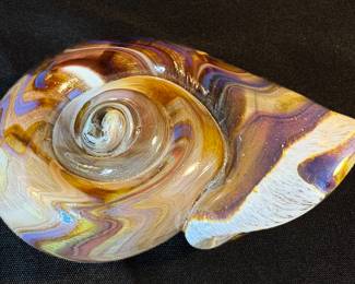 Blown Art Glass Seashell 