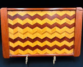 Vintage Mixed Wood Tray